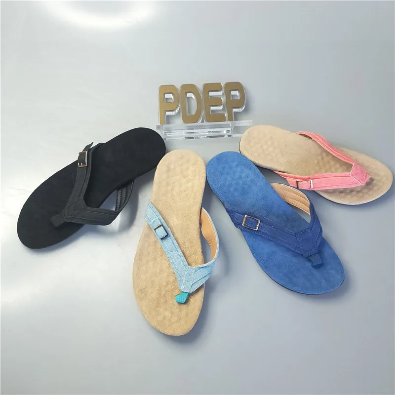 

PDEP hot sale light weight massage insole summer beach slide women sandals and slippers ladies flat flip flop sandals, Black,white,mix color