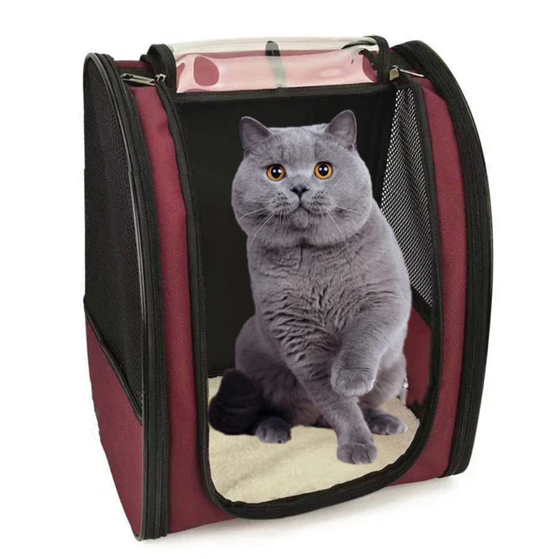 

Travel Hiking Walking & Outdoor Use Portable Pet Backpack Carrier Cat Backpack Carrier for Small Dogs and Cats