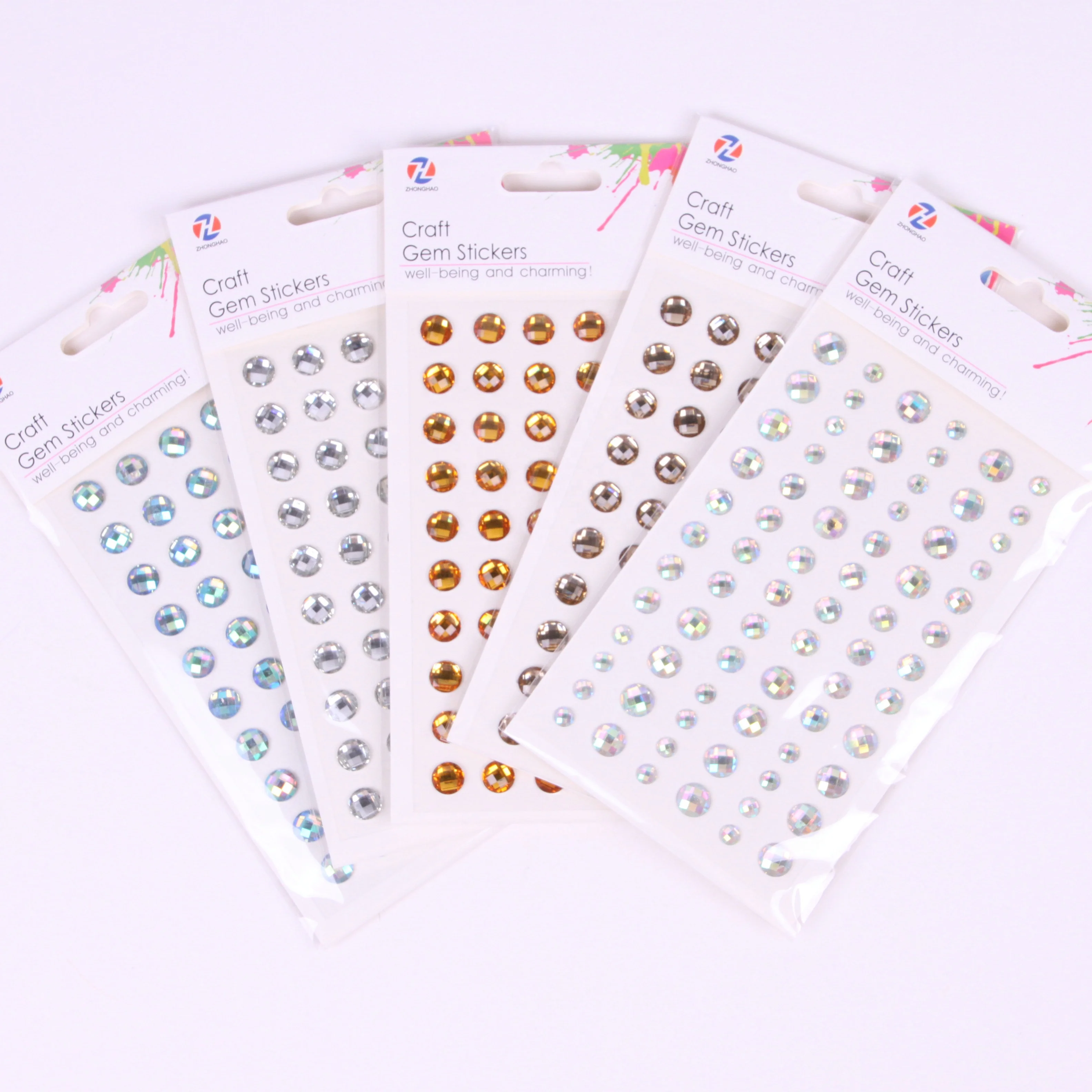 

in stock gem crystal sticker rhinestone diamond sticker