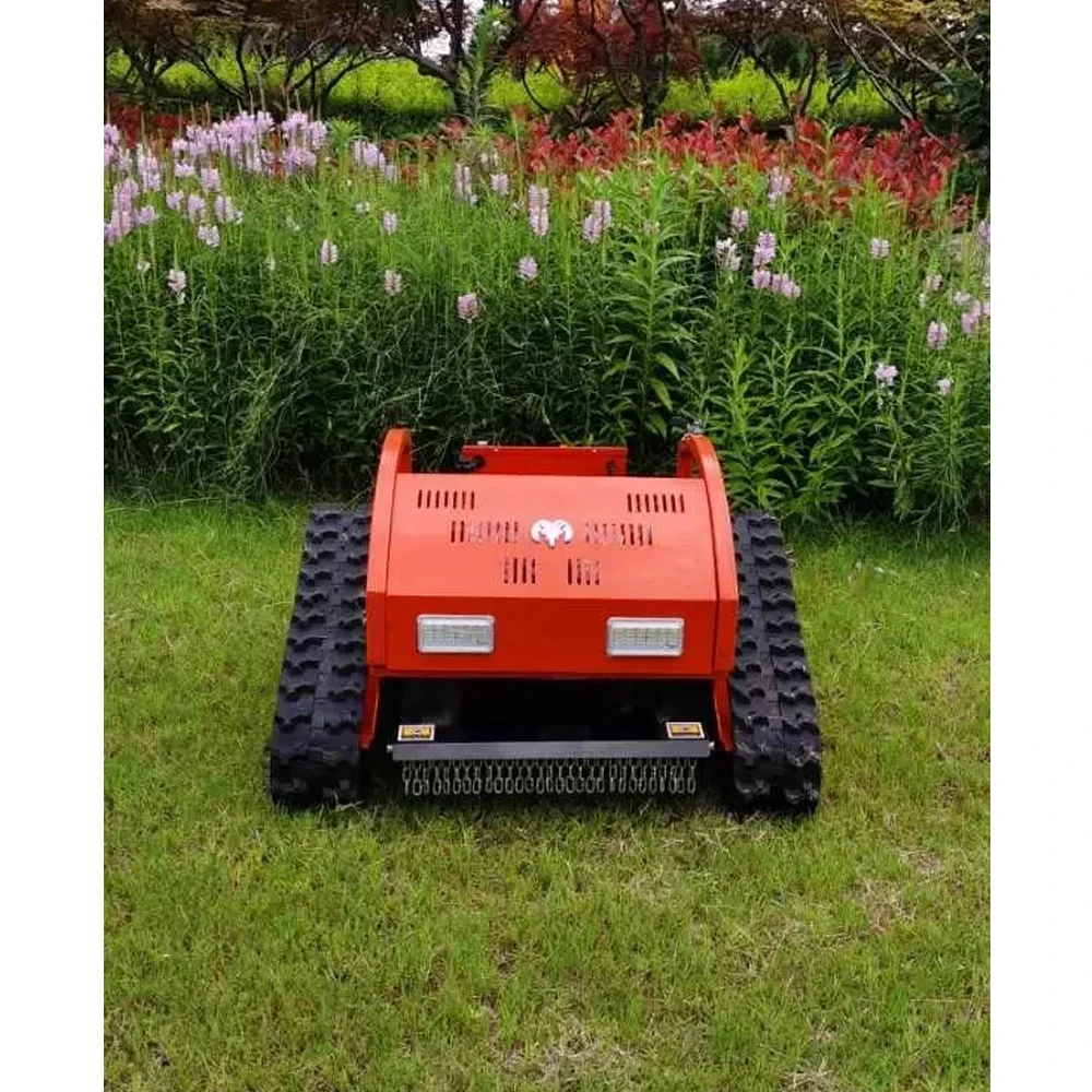 

Cheap Gasoline Remote Control Lawn Mower Tracked Robot Lawn Mower For Agriculture