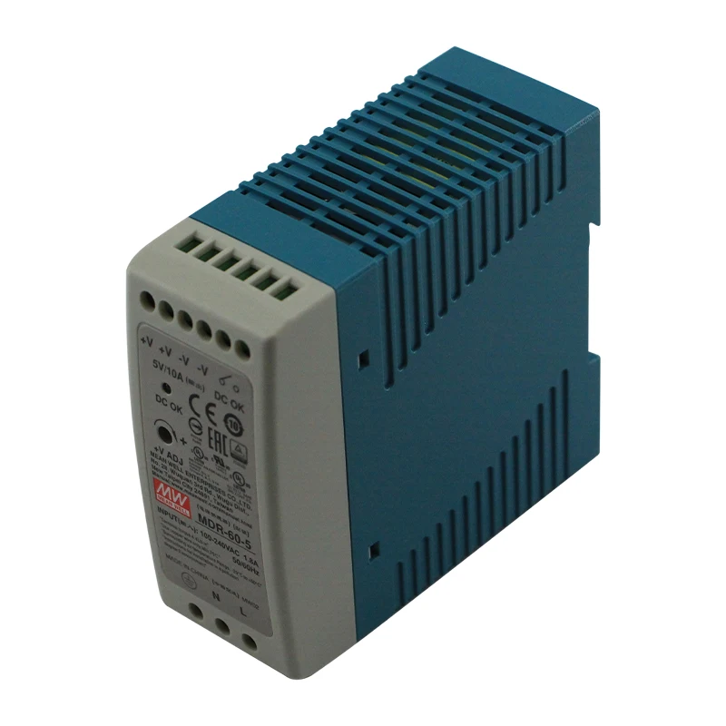 mdr-60-5 mw din轨道电源12v 2a用于工业60w 5v 12v 24v 48v