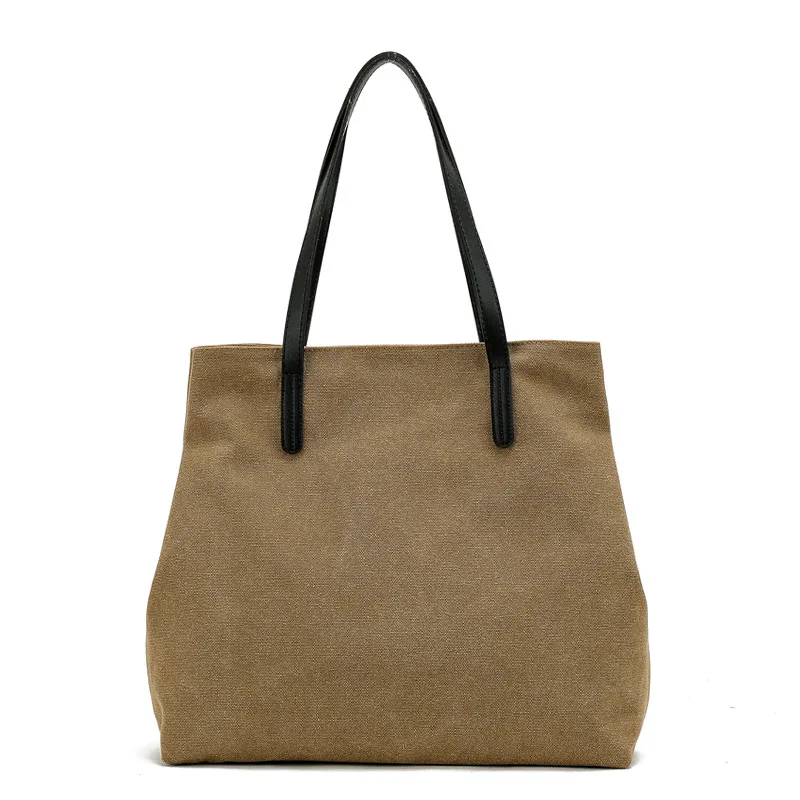 

Large-capacity Eco-friendly Shopping Bag One-shoulder Student Tutoring Fashion Tote Bag, Yellow light grey green black white