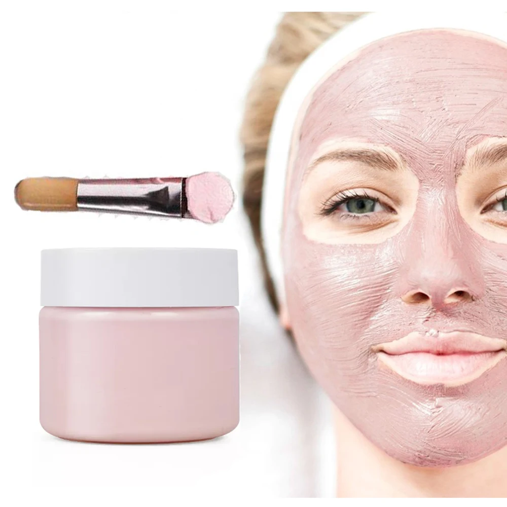 

Private LABEL OEM organic purifying Skin Care Lightening brightening pink clay mud mask