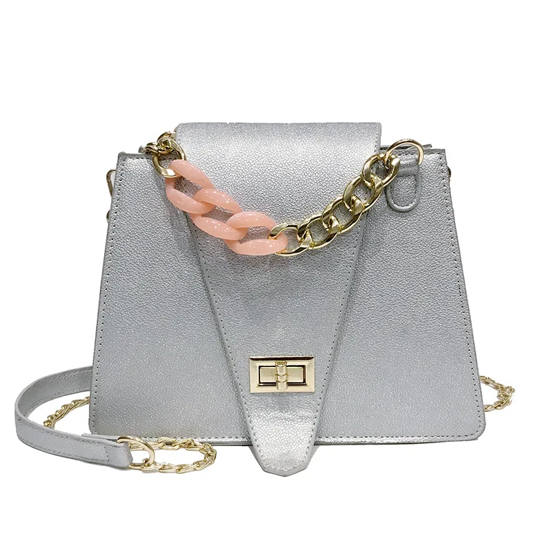 

women bags 2020 crossbody frosted harbour texture acrylic chain shoulder bag acrylic handbag chain, Accpet customized color