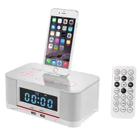 

FM Radio digital Desktop Alarm Clock with phone wireless Charger Amazon new arrival bluetooth modern desk table clock