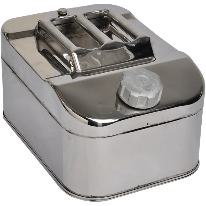 10 Liter Stainless Steel Jerry Can Fuel Petrol Diesel Tank Portable Oil