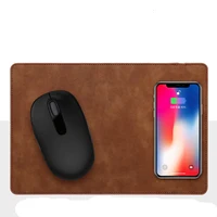 

2019 best sellers leather mouse pad charger wireless mouse pads charger mousepad with charger