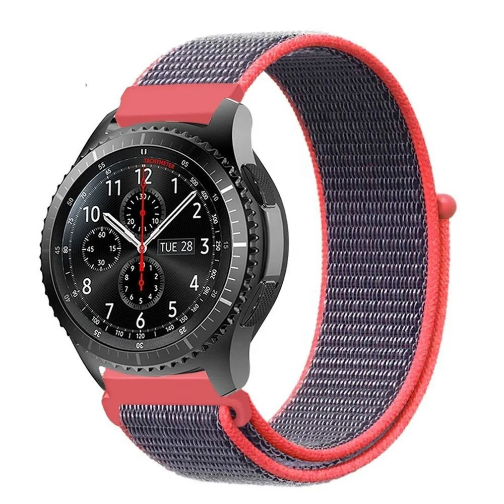 

20mm 22mm Wristband Breathable Nylon Sport Loop Watch Bands For Samsung HUAWEI, 59 colors