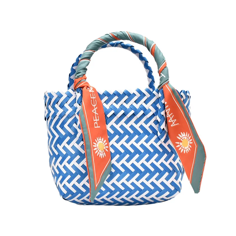 

Latest Mini Handbags Colorful Woven Straw Bags Ladies Purses Trending Hand Bags Whole Sale