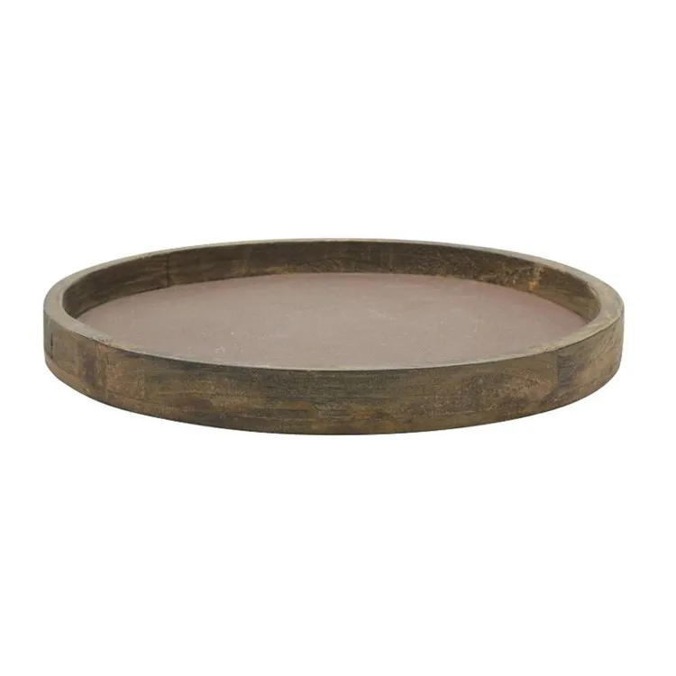 round wood serving tray rustic