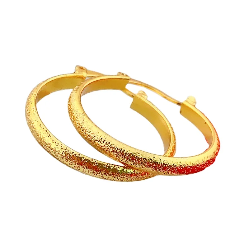 

Delicate Gold Plated Bohemia Hoop Brass Earring