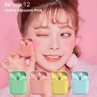 

2019 newest bluetooth in earcolor wireless macaron earphone tws i12 inpods 12