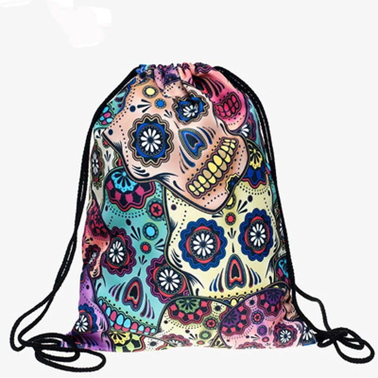 

Factory new arrival colorful design mexican skull bundle pocket holds the bundle pack, As picture