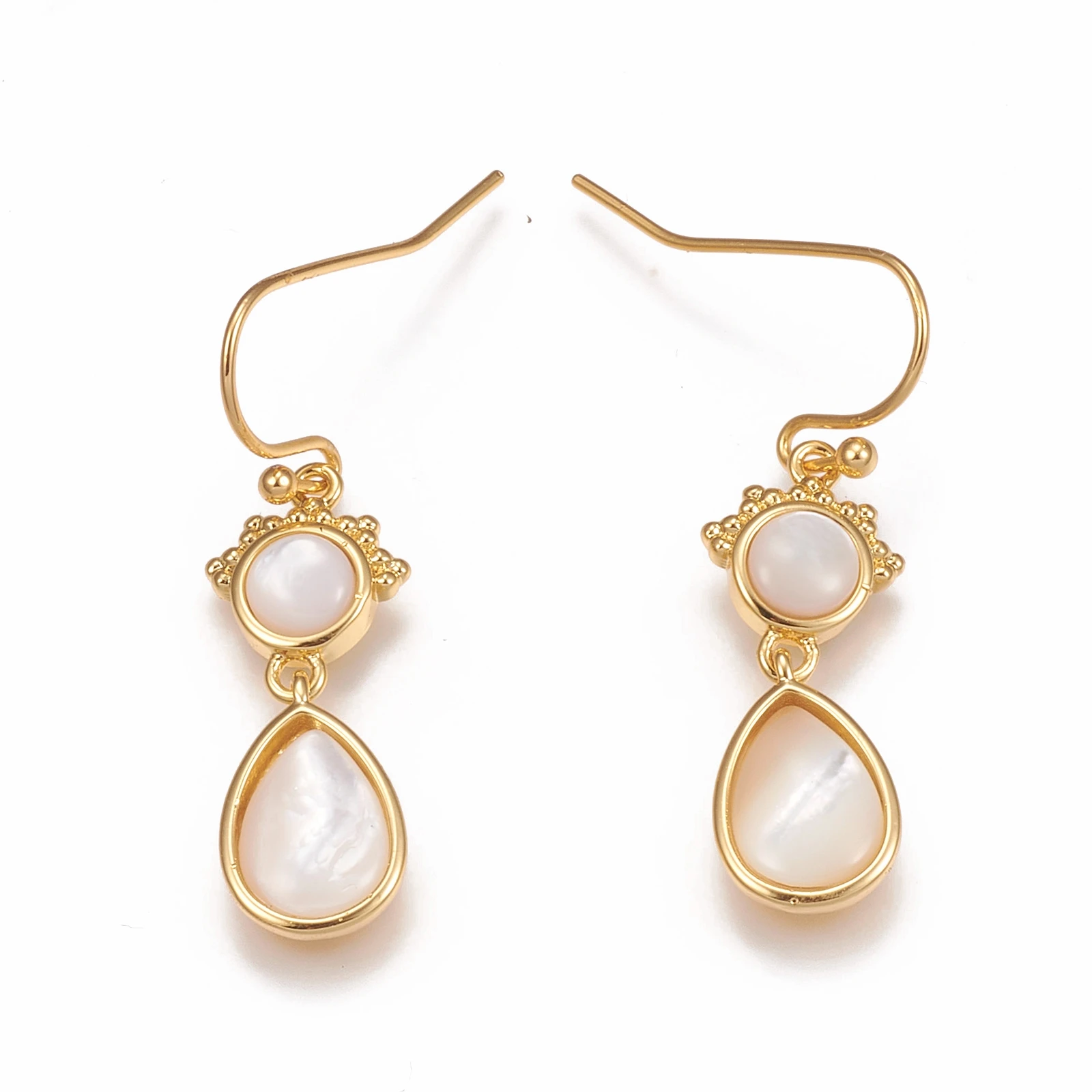 

PandaHall Teardrop Shell Mother of Pearl Shell Beads Dangle Earring