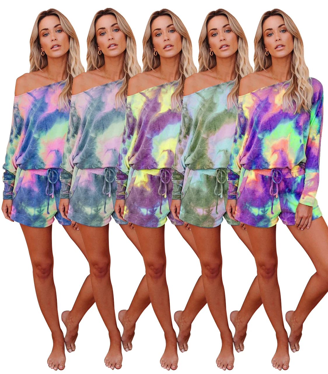 

9S4U New Arrival 2 pcs Pajama Sets home wear Wholesale Women Two Pieces Nightwear, Customized color