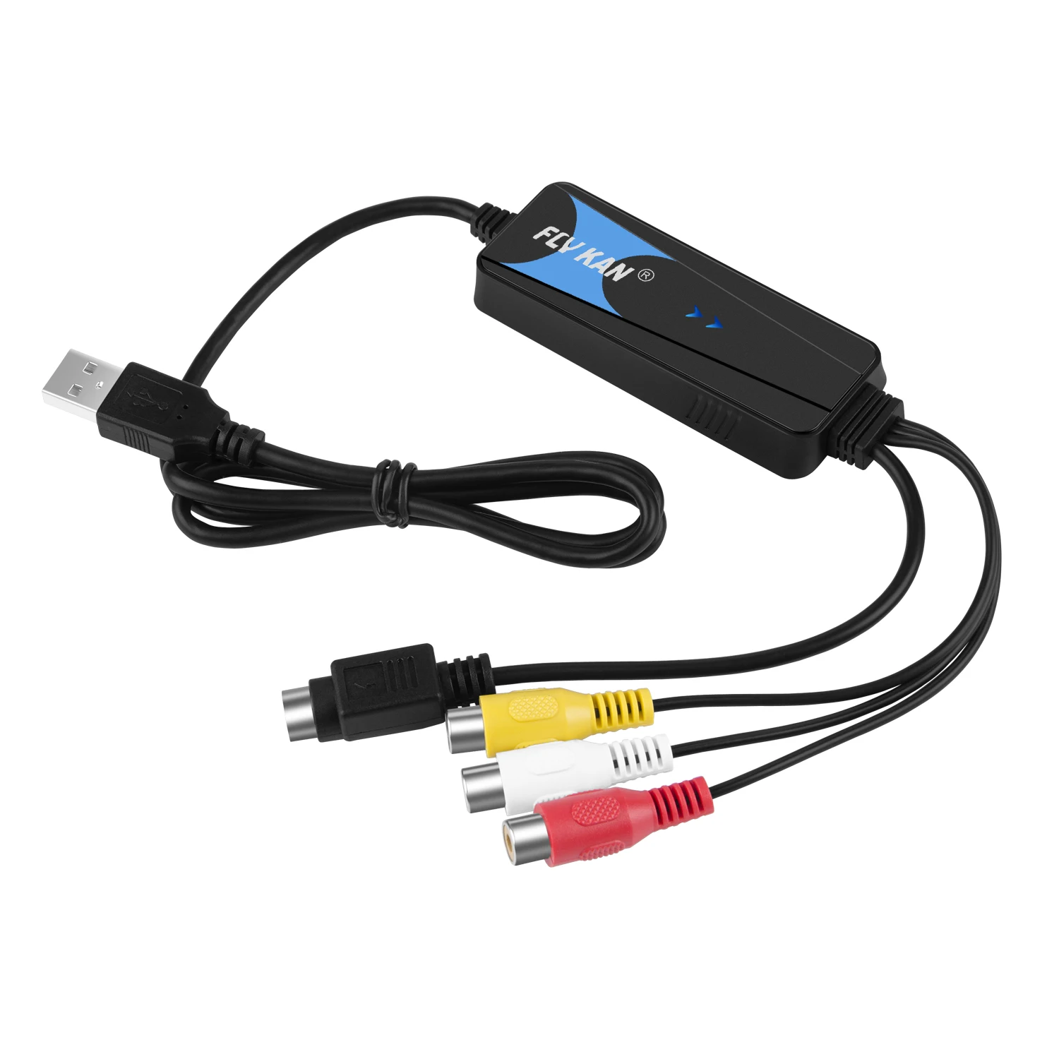 

USB 2.0 VHS to DVD Video Capture Device - Flykan analogue to digital video converter VDC2021