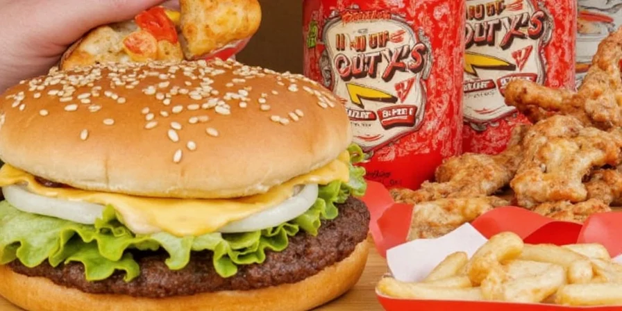 Secret sauce dripping from burger bun