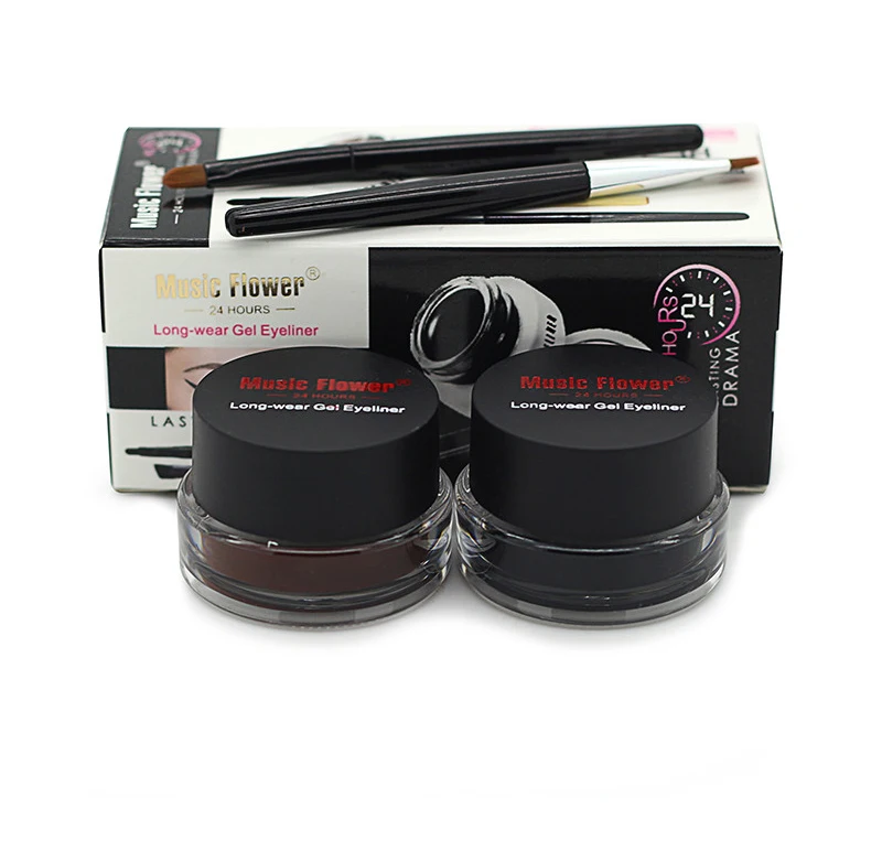 

eye liner gel Black and Brown best waterproof eyeliner, 2 colors