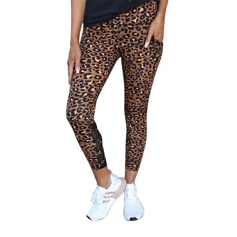 

2021 Wholesale Leopard Print Full Length High Waist Casual Womens Tights Leggings