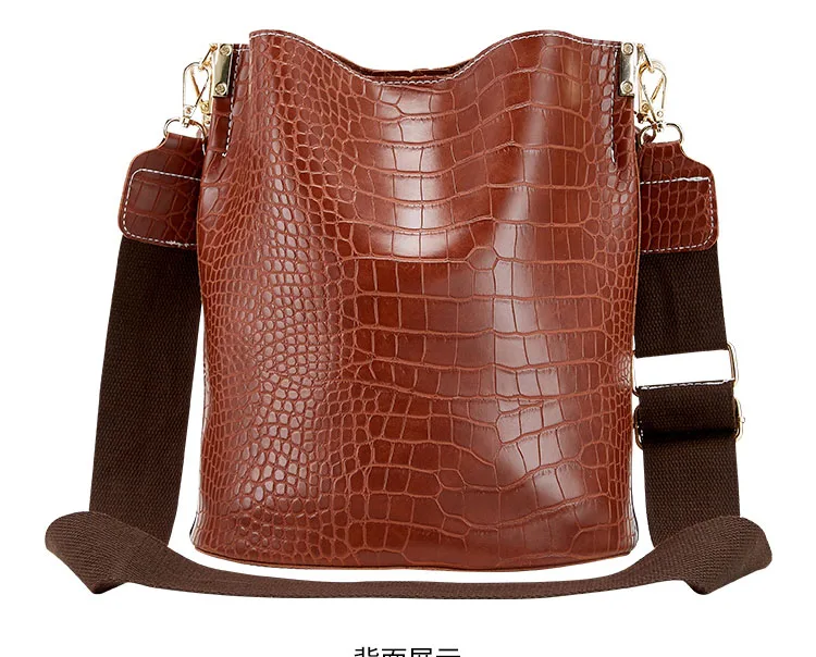

WESTAL Vintage Trendy Custom crocodile pattern Designer bucket Ladies Handbags Women Messenger Crossbody hand Bags alligator bag