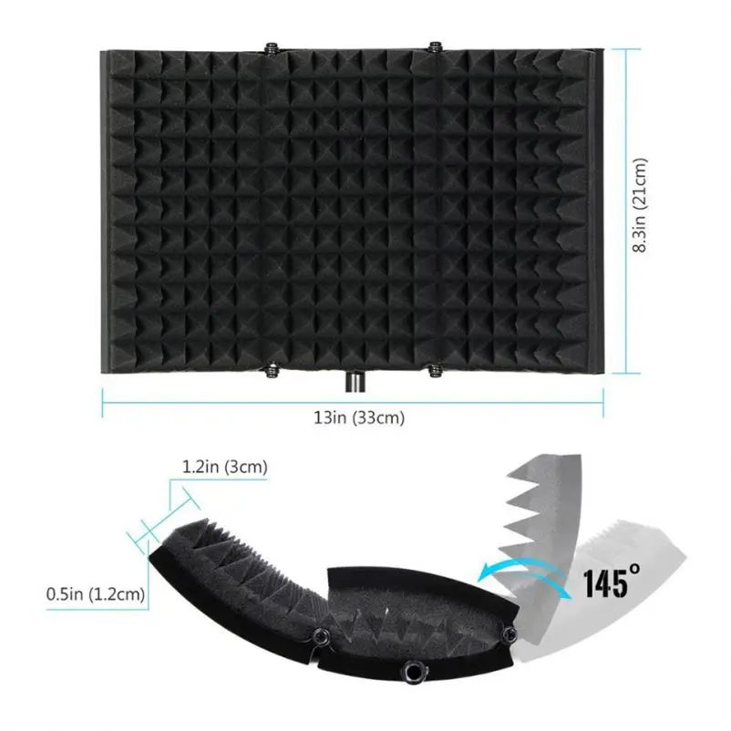

Hot Sale Studio Microphone Mic Wind Screen With High Quality, Black