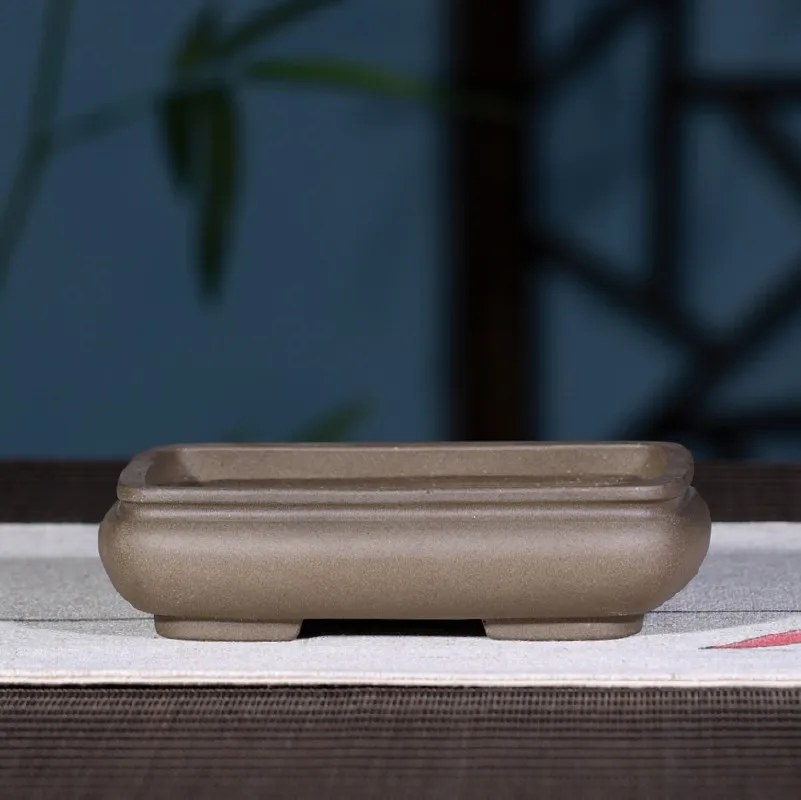 
High fired Hand Made Unglazed Ceramic Bonsai Pot 