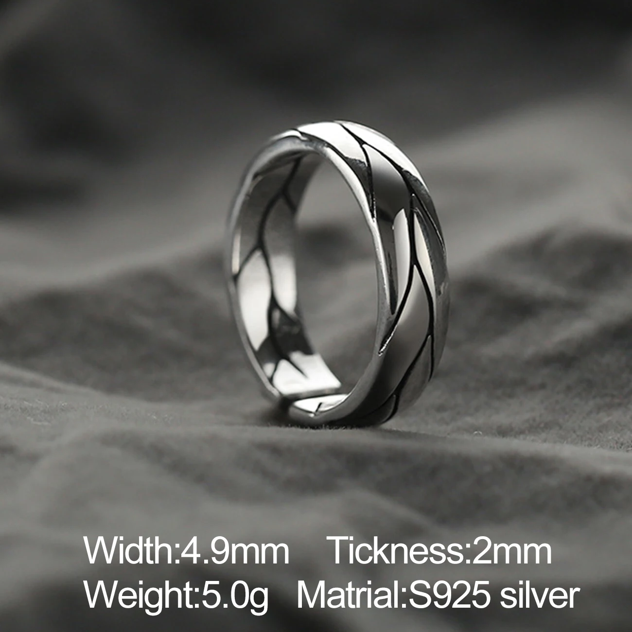 个性化甘蔗藤环复古开放可调环bhrp034