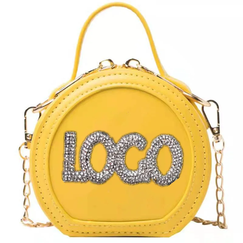 

Glitter Diamond Logo Custom 2021 Newest Famous Brand Mini Kids Purse and Handbags for Women Small Crossbody Bag Girls NY, 8 colors