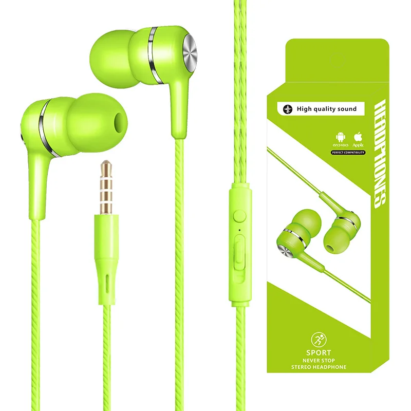 Volume Adjustable Universal Wired Line Control Smart Noise Conceling Earphone Packaging Tips Earbud With Mic - ANKUX.COM