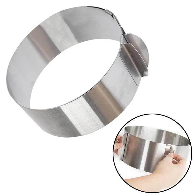 

Mousse Ring Cake Mould Baking Cake Molds Tools 16-30cm Retractable Size Adjustable Circle cake ring