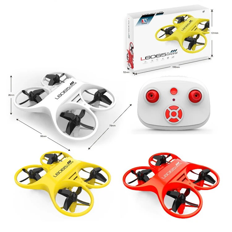 

2019 Hot Sale L6065 Mini drone Infrared Obstacle Avoidance Remote Control Aircraft With LED Christmas Gift, White/red/yellow