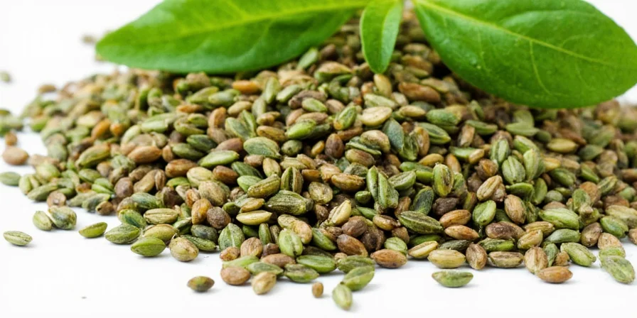 A sprig of fresh oregano on a wooden table