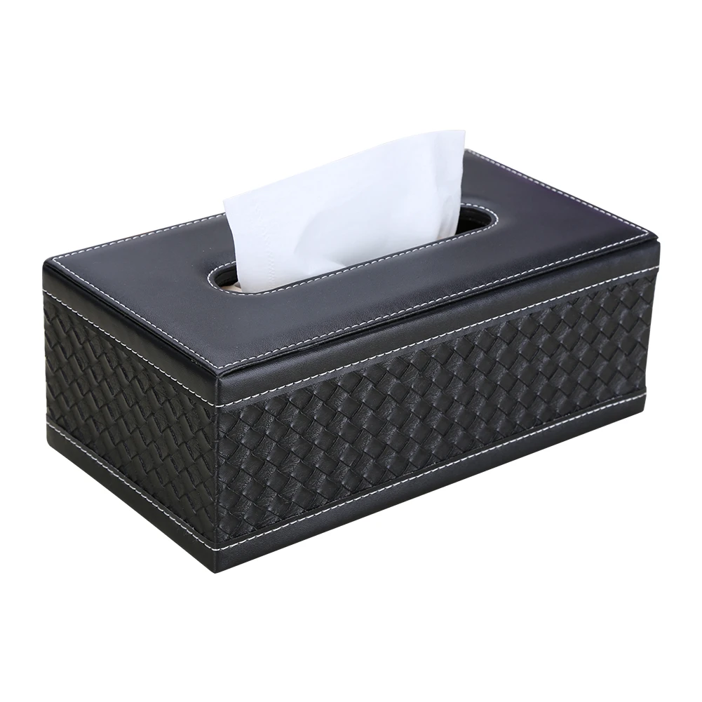 

hotel rectangle fancy book shape tissue box for car, Black