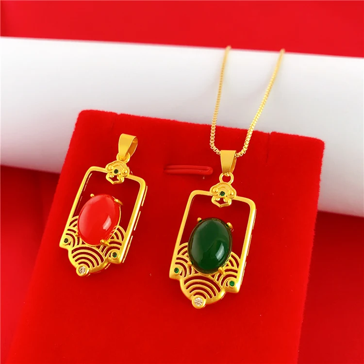 

Hd0242 White Emerald Pendant Gold Jewelry Gold Plated Sets Jewelry Gold Plated Necklace Jewelry