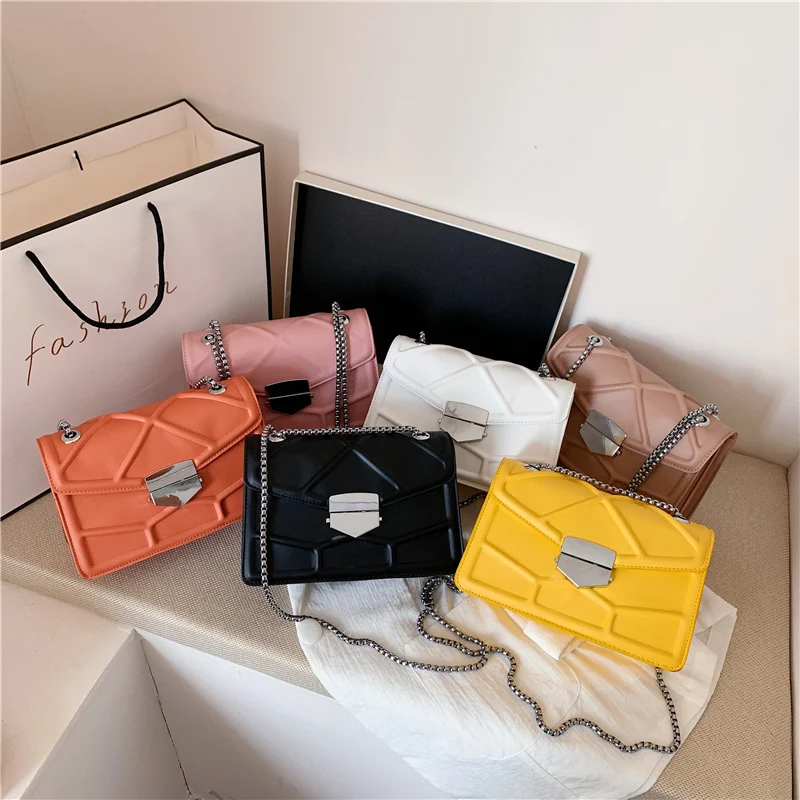 

Fashion Cheap Price Luxury Handbags Chain Design Small Square Woman Bags, As picture