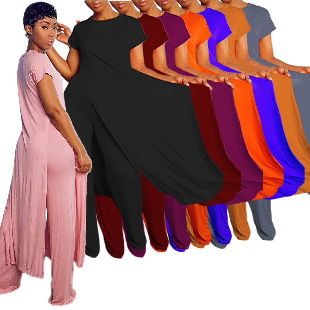 

Wholesale Women Outfits Two Piece Set Clothing Fall Winter Casual Plus Size Short Sleeve 2 Piece Pants Set For Women