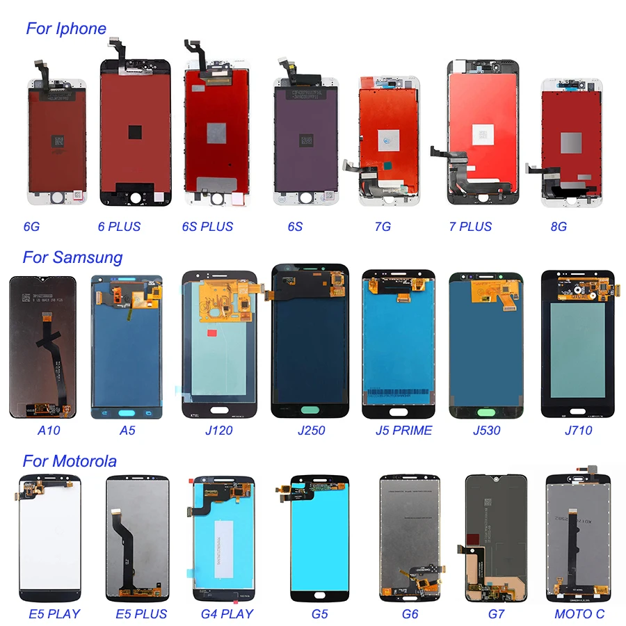 

wholesale mobile phone lcd screen for Samsung galaxy 3 s3 5 6 6s 6 plus 7 8 display touch mobile lcd screen, Black white
