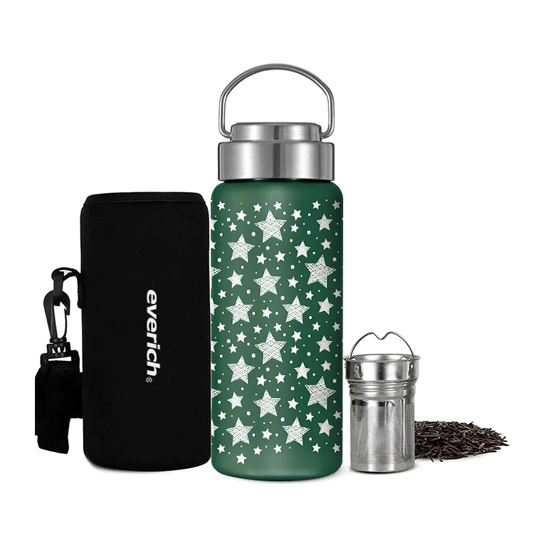 

Fashion Gradient Color Double Wall Vacuum Insulated Wide Mouth 32 oz Stainless Steel Sports Water Bottle