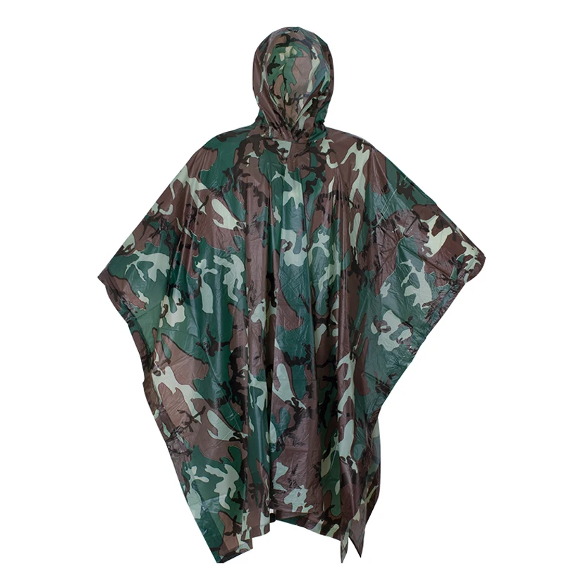 

Military Poncho Raincoat 100% PVC Military Raincoat, Custom availabe