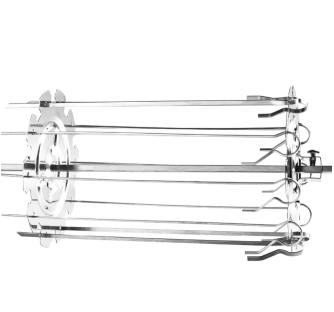 

10 fork BBQ Steel Metal Roaster Rotisserie Skewers Needle Cage Oven Kebab Maker Grill Barbecue Supplies