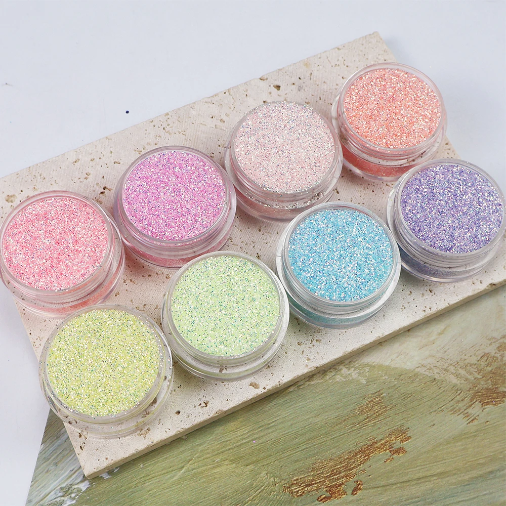 Pastel Chunky Mix Glitter Bulk Polyester Soft Super Fine Glitter for Nail Art Christmas Decorations
