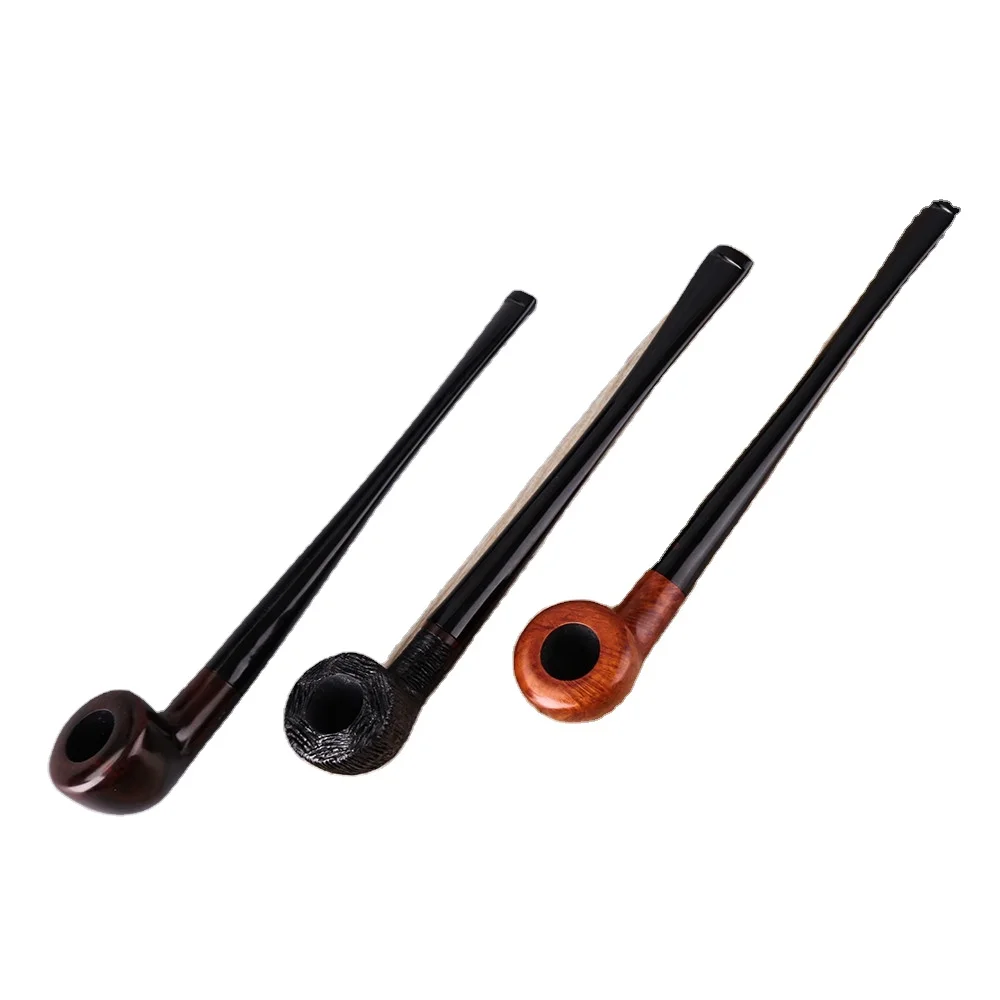 

Muxiang Mini Churchwarden Tobacco Pipe Straight Stem Without Smoking Filter, Natural,dark,sand blasted