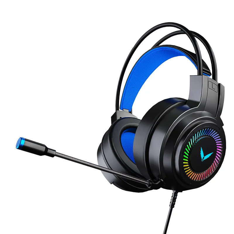 

Gaming Headsets Headphones Surround Sound Stereo Wired Earphones USB Microphone RGB Light PC Laptop Gamer Headset