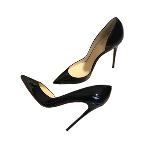 

Classic Black High Heels Shoes Woman Pumps 12cm Tacones Pointed Toe Stilettos Sexy Wedding Shoes