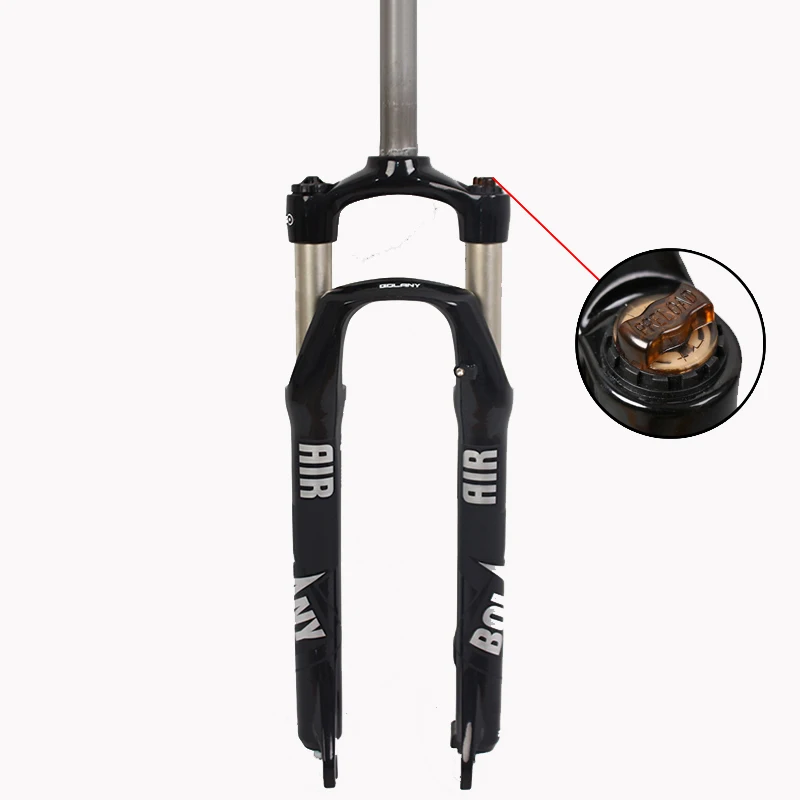 

MTB Bike Fork 26" 27.5" 29" Bicycle Suspension 100mm Travel Preload Adjust QR Mountain Bike Suspension Fork, Silver black