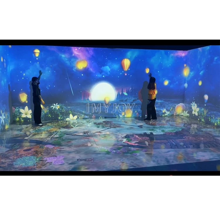 3D AR interactive projector art wall projection system game