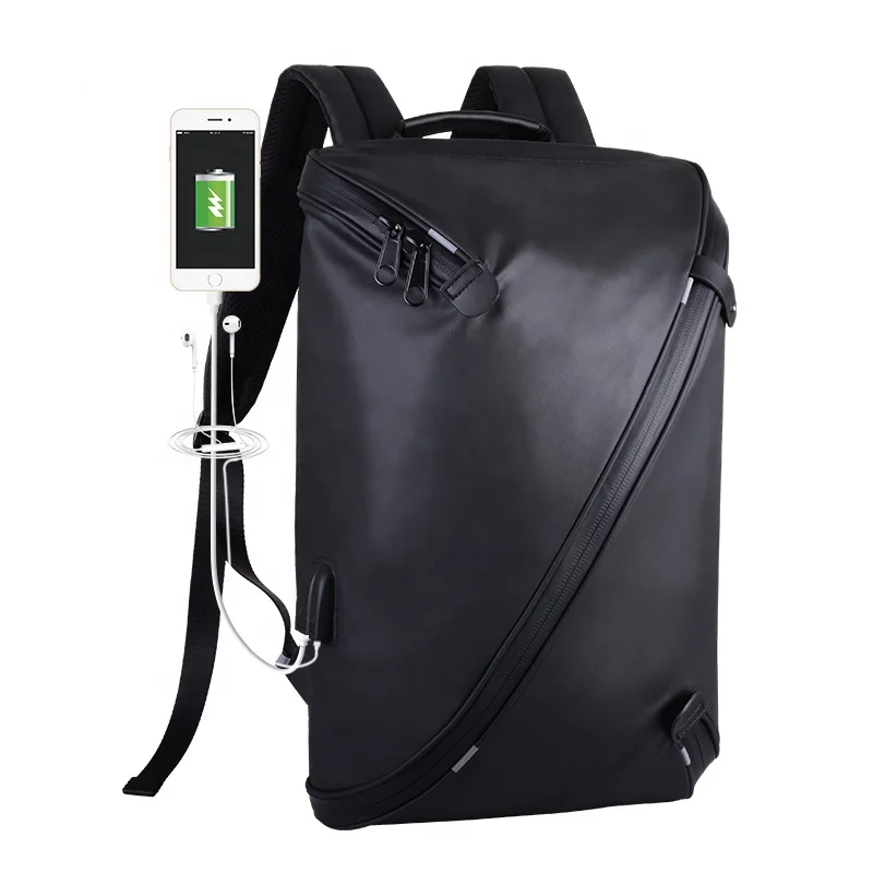 

2021 business 15.6 laptop backpack backbag laptop bagpack, waterproof black computer bags with USB charging port