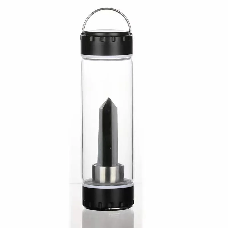 

Glass Bottle Water Portable Clear water Bottle With Fabric Sleeve water bottle crystal, Customized color