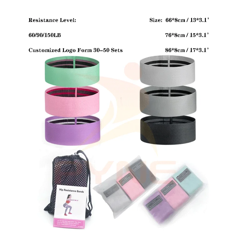 

Personalized Designers Private Label Custom Logo Hip Circle Booty Bands Fabric Elastic Plus Size Resistance Bands, Green,pink,grey,white,black