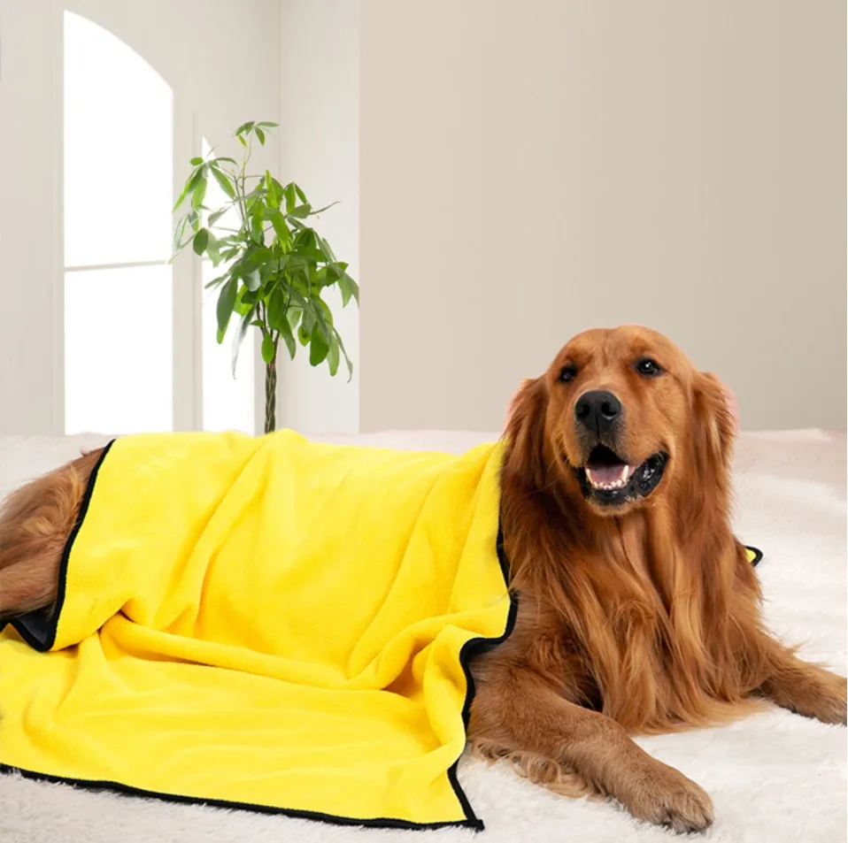 

Pet Bath Towels Dog Accessories soft coral fleece absorbent towel quick-drying bath towel convenient cleaning pet supplies